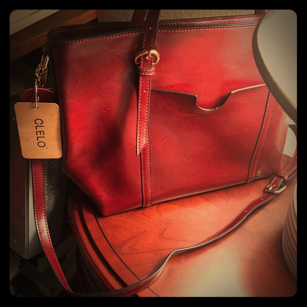 Clelo Tote Bag Wine Color